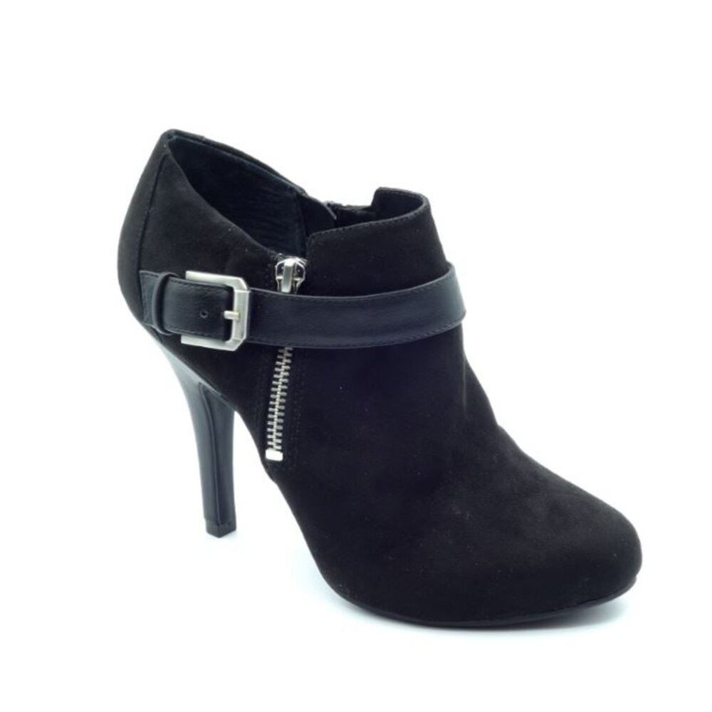 NEW Fergalicious Suede Ankle Boots- Black (Size 7.5)
